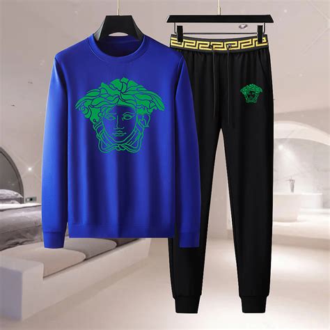 versace tracksuit blue|versace tracksuit men's price.